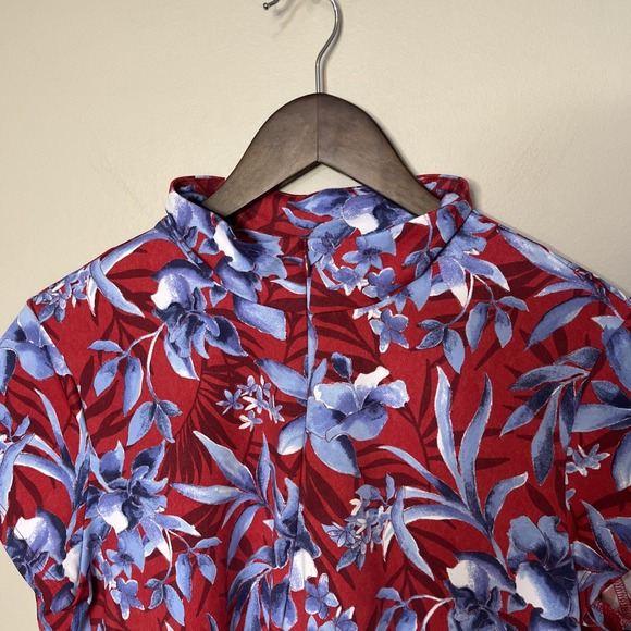 Tommy Bahama Island Zone Aubrey‎ Floral Flirtini Quarter Zip Top Medium Golf - Picture 5 of 7